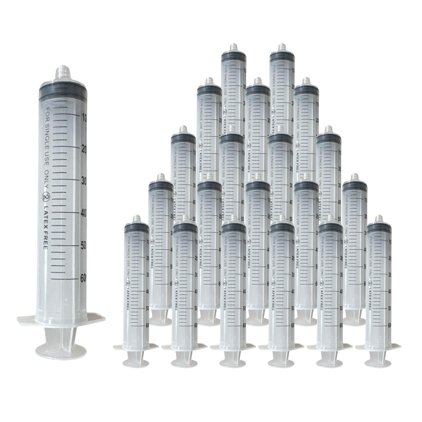 60mL Syringe – Sterile, Luer Slip, Latex-Free