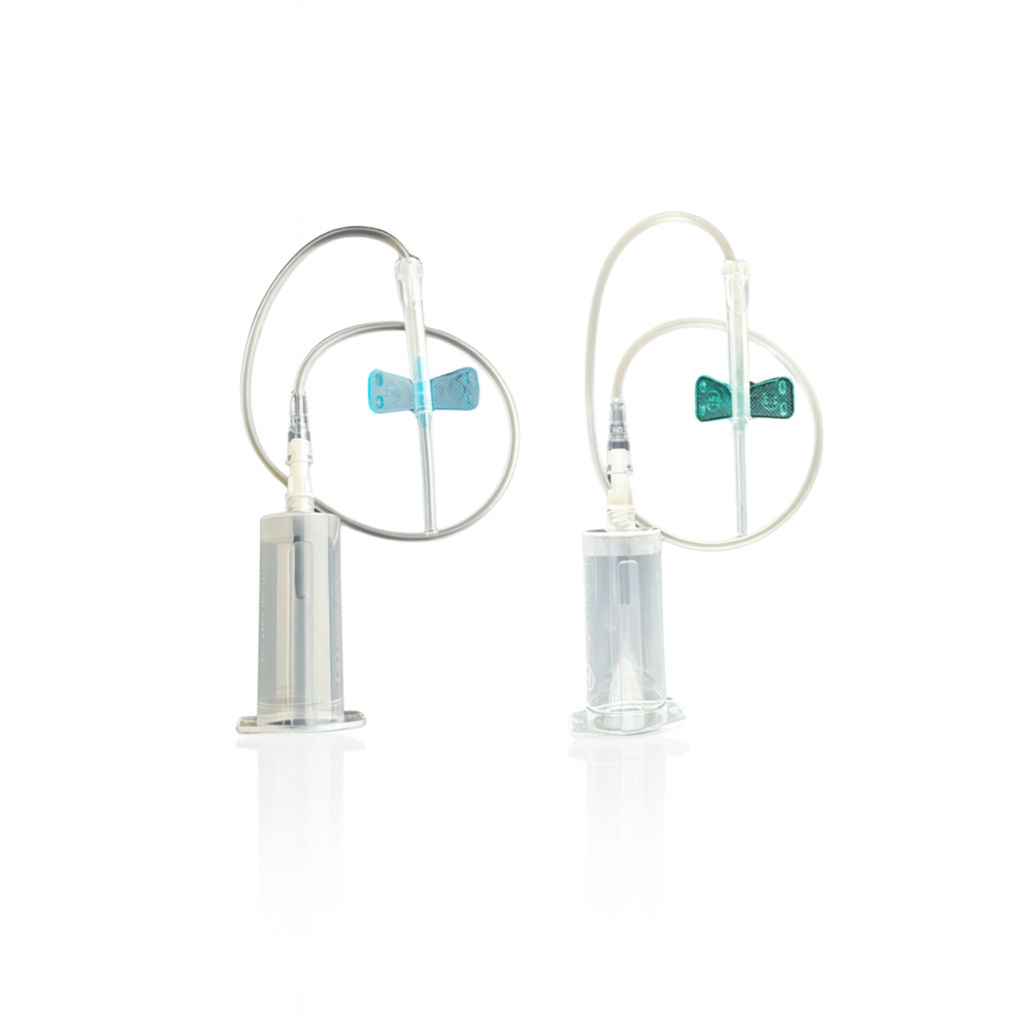 Blood Collection Set with Holder 21 and 23 Gauge 3/4 Inch Needle Length Safety Needle 12 Inch Tubing Sterile