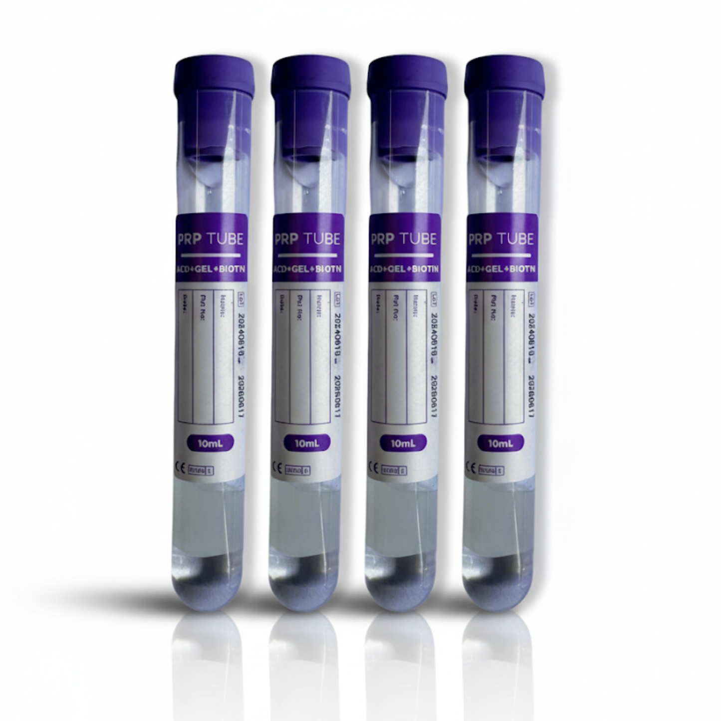 Platelet-Rich Plasma (PRP) Tubes with ACD, Gel Separator, with Biotin. Purple EXP 06/26, 30180