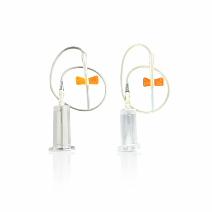 Blood Collection Set with Holder 25 Gauge 3/4 Inch Needle Length Safety Needle 12 Inch Tubing Sterile