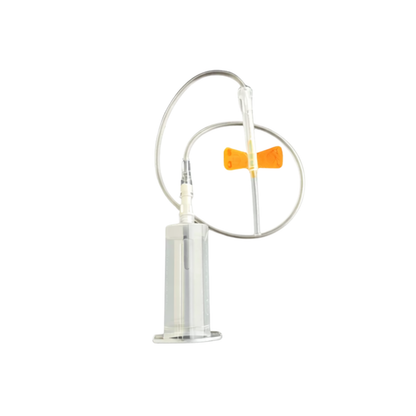 Blood Collection Set with Holder 25 Gauge 3/4 Inch Needle Length Safety Needle 12 Inch Tubing Sterile