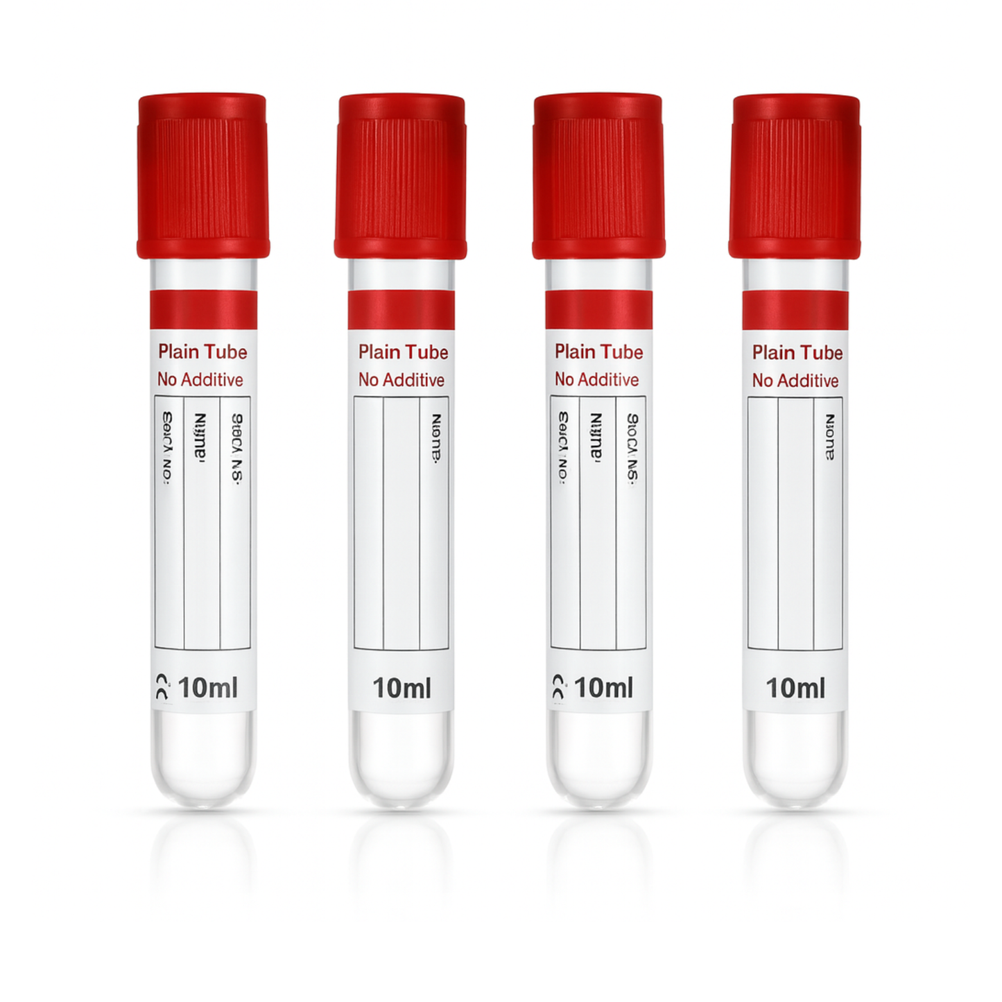 Vacuum Blood Collection Tube Red Top, NO ADDITIVE 10mL, PET, 30165