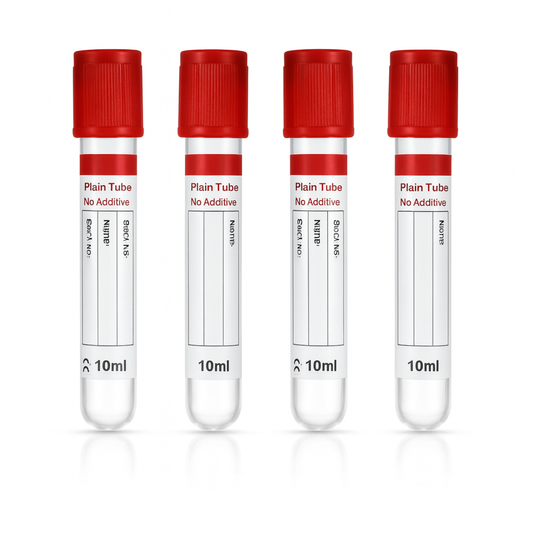 Vacuum Blood Collection Tube Red Top, NO ADDITIVE 10mL, PET, 30165