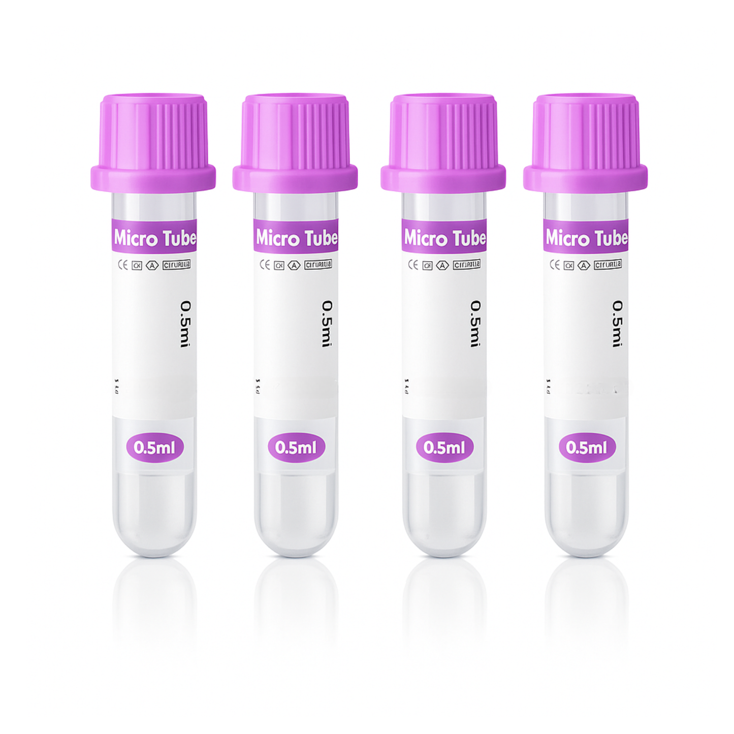 0.5mL K2 EDTA Blood Collection Tube – Lavender Top | Sterile and Vacuum-Sealed