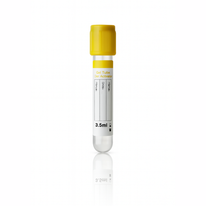 Vacuum Blood Collection Serum Separator Tube 3.5 mL, SST, Yellow Top 30207 Glass