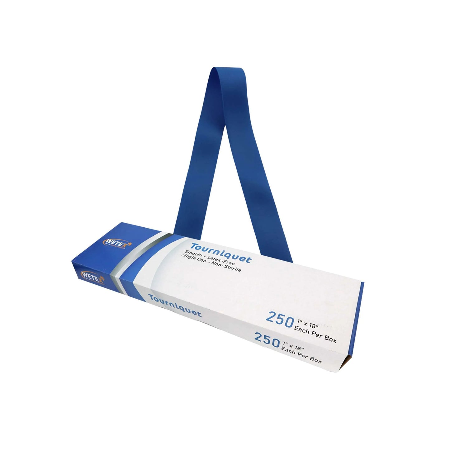 Disposable Tourniquet Straps 18 X 1 Inch, Blue, Soft and Hard