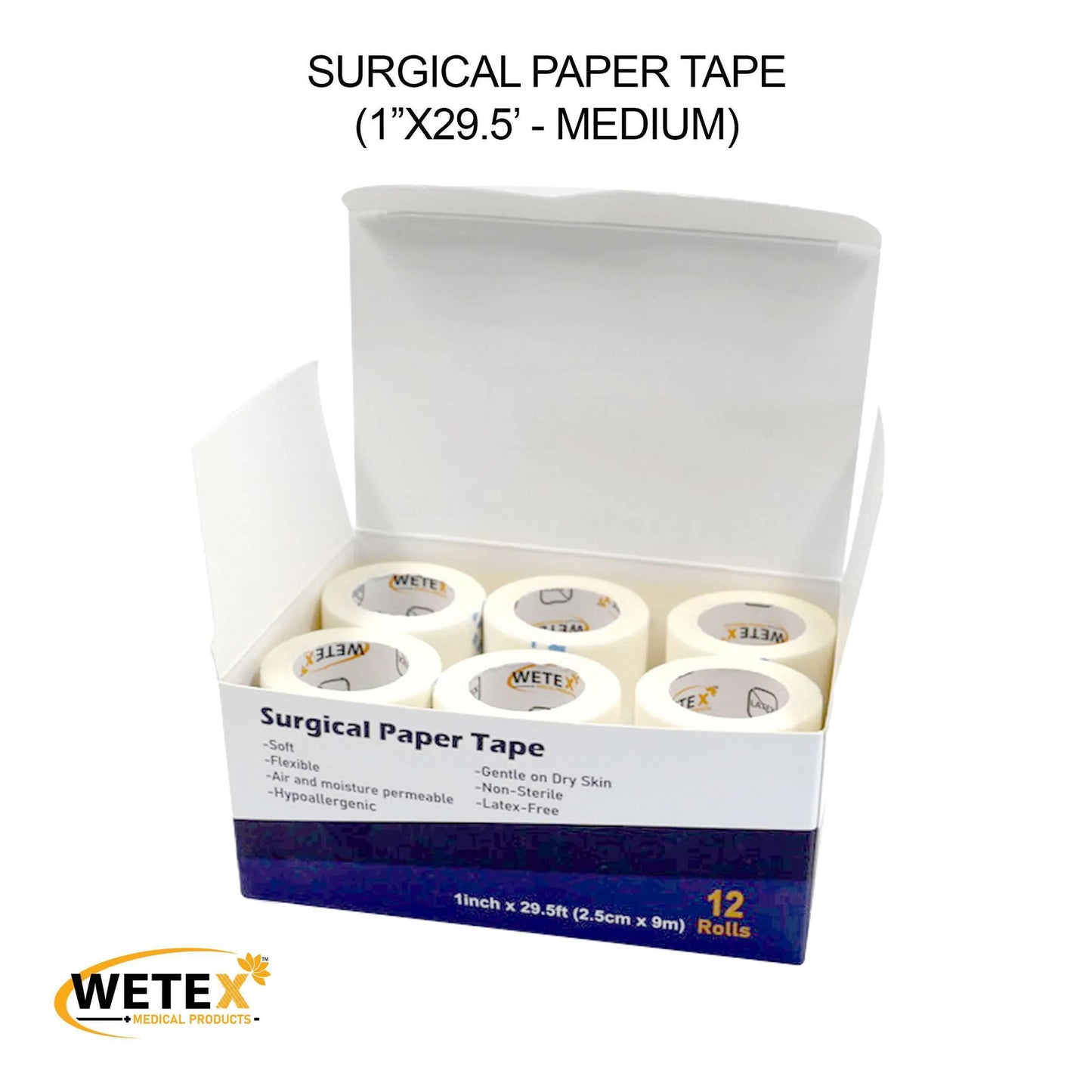 Surgical Paper Tape, FDA, 2 Sizes, White Color
