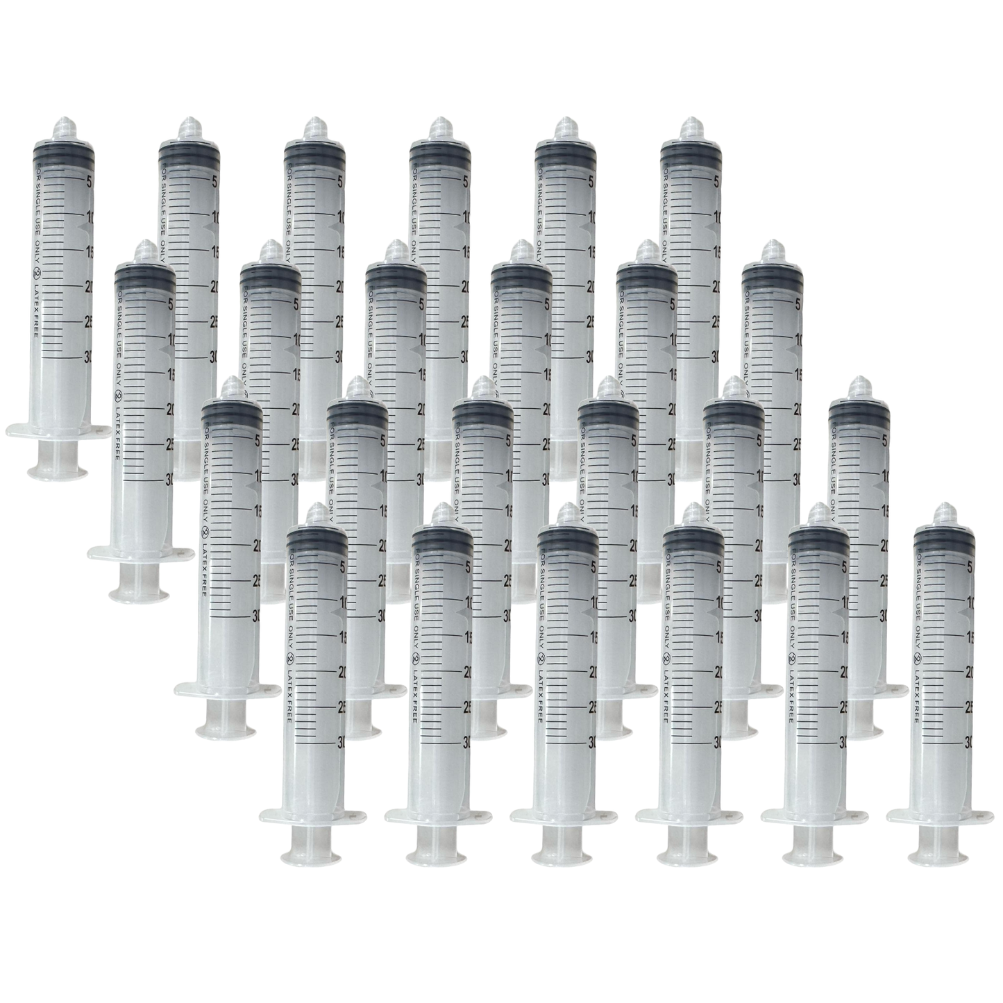 30mL Syringe – Sterile, Luer Slip, Latex-Free