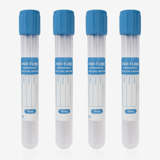 Platelet-Rich Plasma (PRP) Tubes with ACD, Gel Separator, and Biotin. 15mL Plastic top with plastic (light blue), 30183