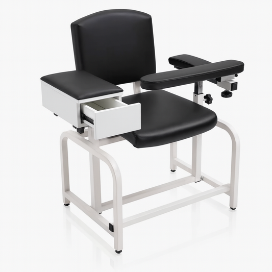 Phlebotomy Chair w/drawer, Black, 30174