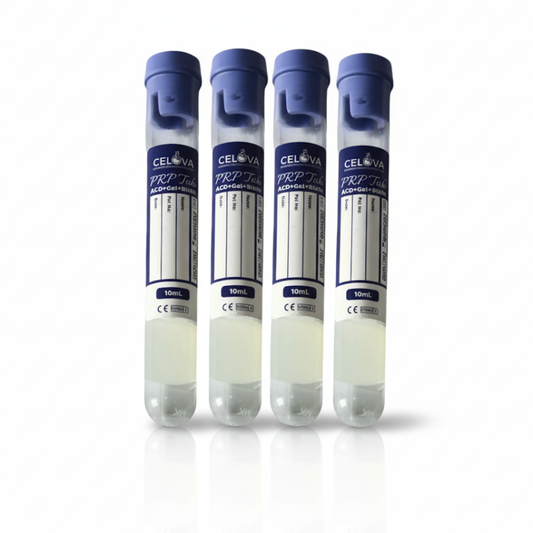 Celova Platelet-Rich Plasma (PRP) Tubes with ACD, Gel Separator, and Biotin. 10mL