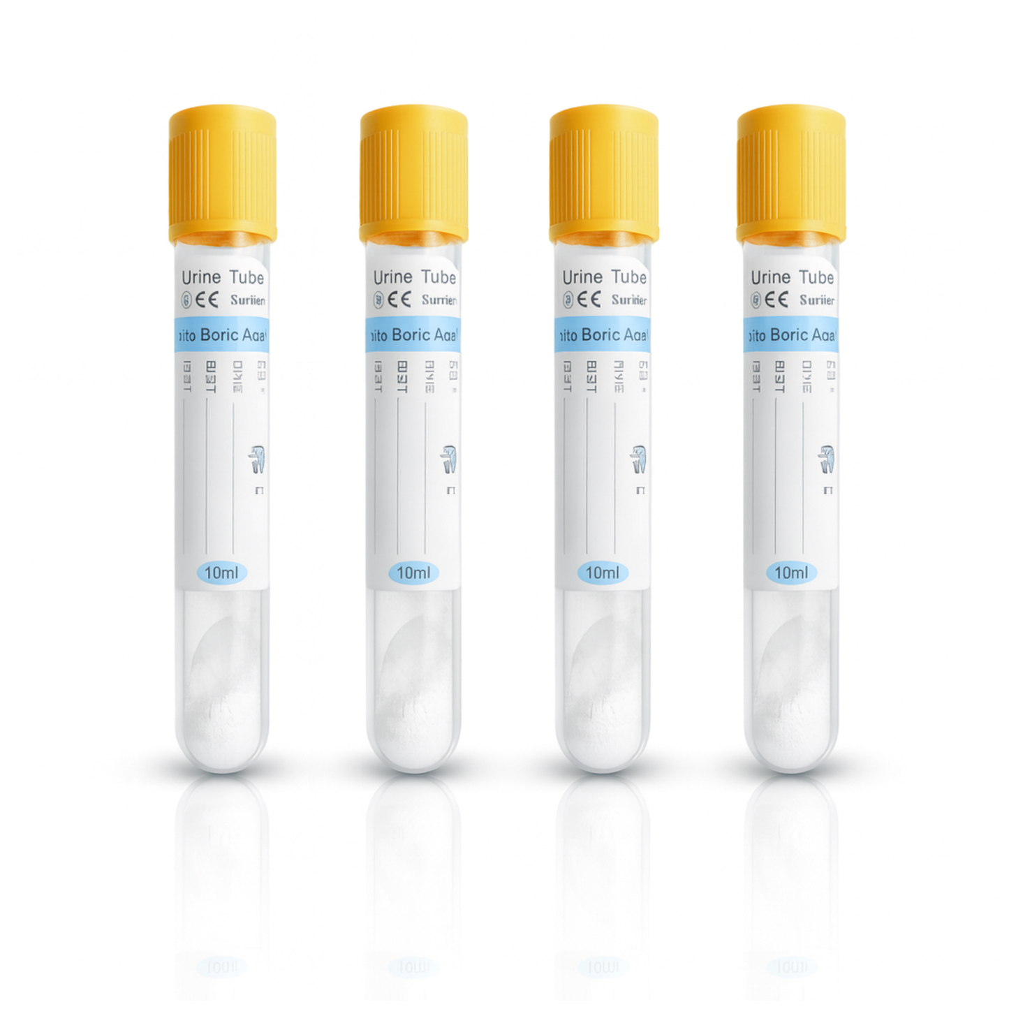 Vacuum Urinalysis Tube, Boric Acid, 10mL Yellow, 30146